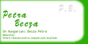 petra becza business card
